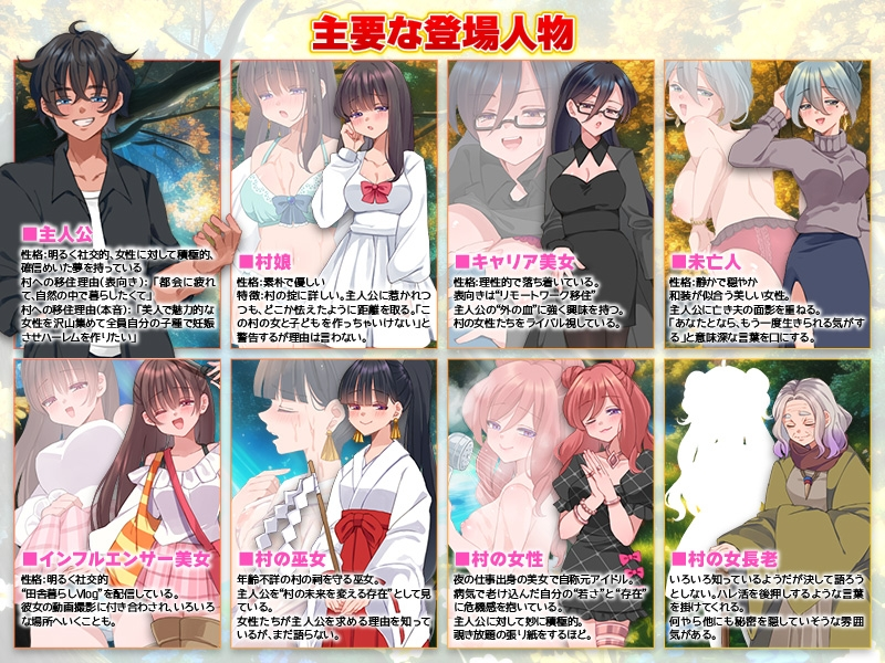 全村人怀孕模拟器 在尽是美女的山村里自由生活之后…果然还是会让所有村姑全都怀孕呢～ 截图 1